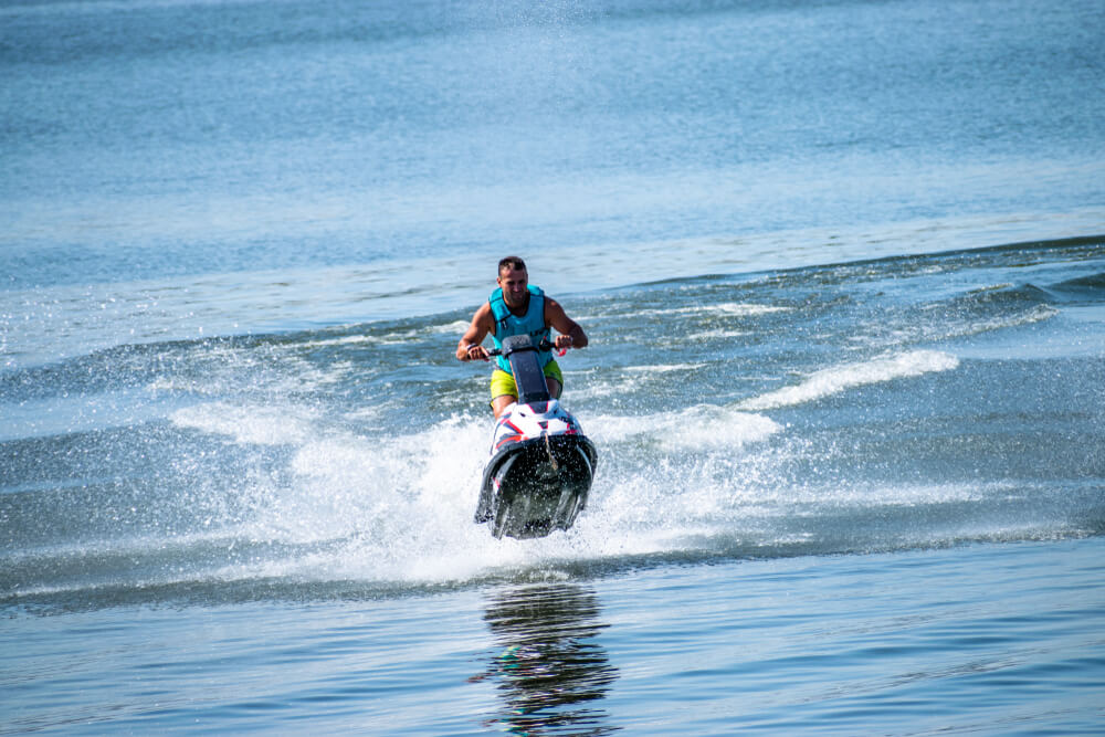 explore the waves with a jet ski